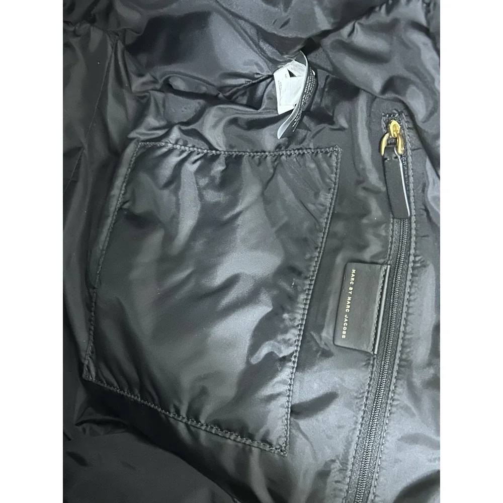 Marc Jacobs Quilted Nylon Baby Diaper Bag Black Gold Hardware $310 Retail READ